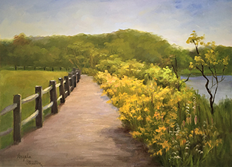 Stratton - Along the Path - Oil - 12in x 16in