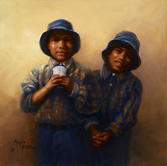 Stratton - Brothers - Oil - 16in x 16in